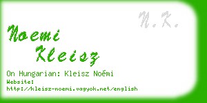 noemi kleisz business card